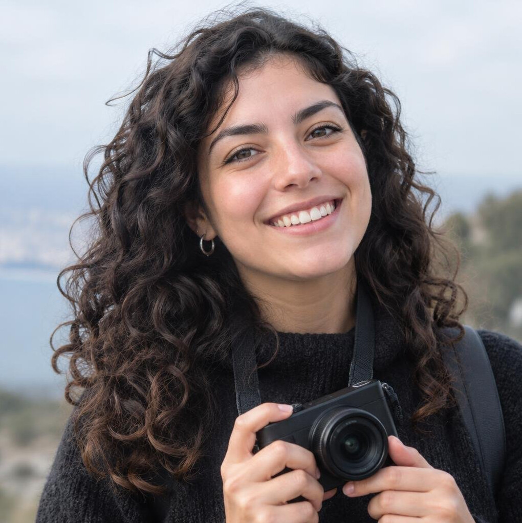 Portrait of a young Chilean woman photographer